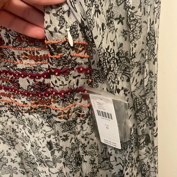 NWT Anthropologie Gisella beaded tunic dress size 0 - Picture 13 of 13